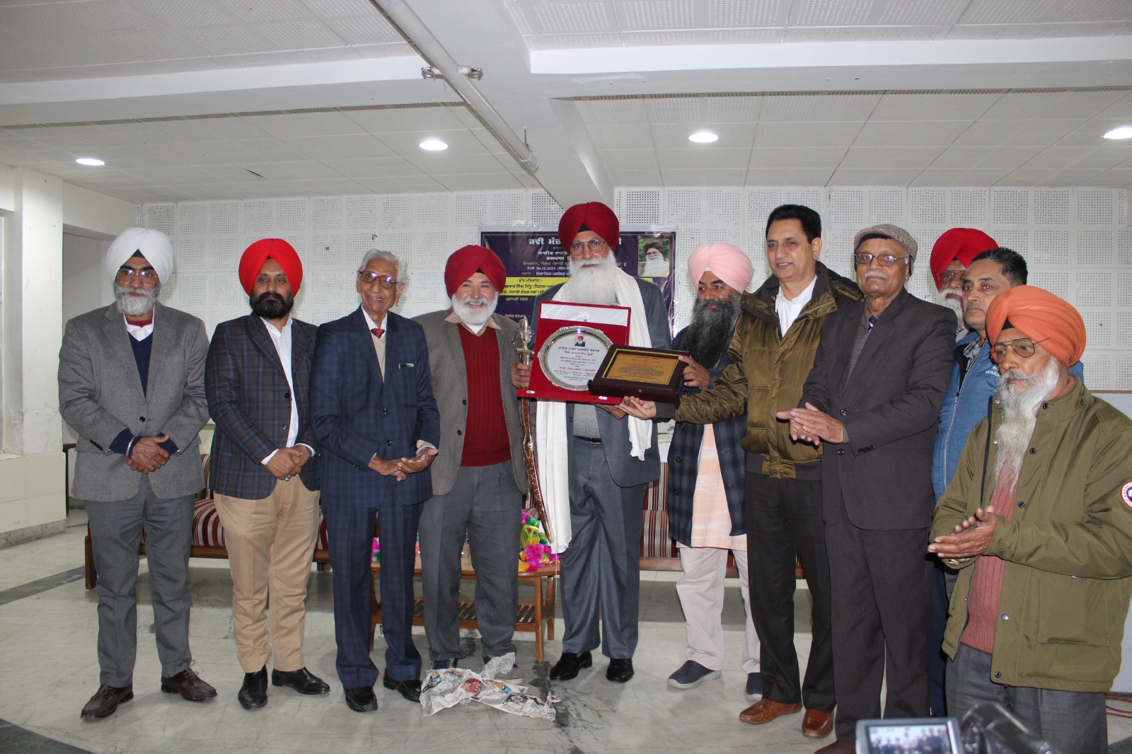 Jaspal Singh Desuvi, honored with the 'Life Time Achievement Award' and Kavi Durbar completed